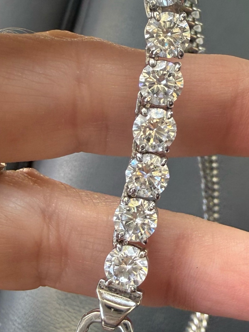 Melinda Maria Silver Julian loves diamonds necklace 18’ - Picture 3 of 4